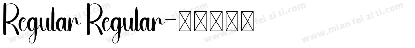 Regular Regular字体转换
